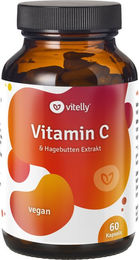 vitelly Vitamin C Kapseln hochdosiert vegan mit Calciumascorbat ohne Zusatzstoffe – Bild 1 von 1
