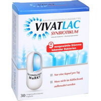 Produktbild von VIVATLAC Synbiotikum magensaftresistente Kapseln laktosefrei und glutenfrei ohne Gelatine 30 Stück