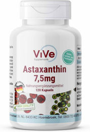 Vive Supplements Astaxantin 7.5mg Kapseln vegan ohne Zusatzstoffe 120 Stück – Bild 1 von 1