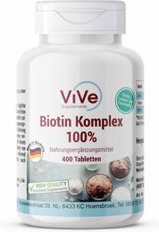 Vive Supplements Biotin Komplex mit Zink und Selen 400 mg Tabletten glutenfrei und laktosefrei – Bild 1 von 1