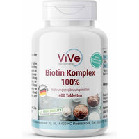 Produktbild von Vive Supplements Biotin Komplex mit Zink und Selen 400 mg Tabletten glutenfrei und laktosefrei