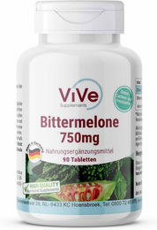 Vive Supplements Bittermelone 1500 mg mit Chrom Tabletten vegan ohne Zusatzstoffe 90 Stück – Bild 1 von 1