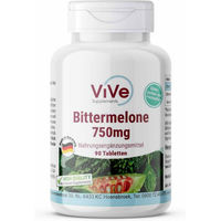 Produktbild von Vive Supplements Bittermelone 1500 mg mit Chrom Tabletten vegan ohne Zusatzstoffe 90 Stück