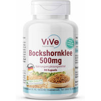 Produktbild von Vive Supplements Bockshornklee 500 mg Kapseln vegan ohne Zusatzstoffe