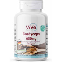 Produktbild von Vive Supplements Cordyceps 1300mg Kapseln vegan ohne Zusatzstoffe