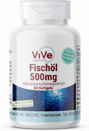 Vive Supplements Fischöl 500 mg Kapseln ohne Zusatzstoffe 60 Stück – Bild 1 von 1