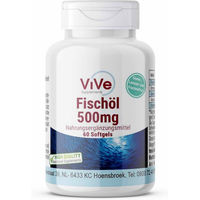 Produktbild von Vive Supplements Fischöl 500 mg Kapseln ohne Zusatzstoffe 60 Stück