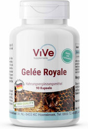 ViVe Supplements Gelée Royale 500 mg Kapseln, 90 Stück, hochdosiert, glutenfrei und laktosefrei – Bild 1 von 1