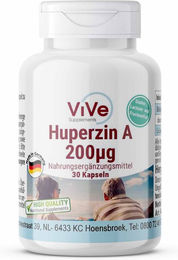 Vive Supplements Huperzin A 200µg Kapseln vegan ohne Zusatzstoffe 30 Stück – Bild 1 von 1