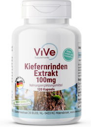 Vive Supplements Kiefernrinden Extrakt 200 mg Kapseln vegan ohne Zusatzstoffe 120 Stück – Bild 1 von 1