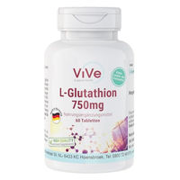 Produktbild von ViVe Supplements L-Glutathion 750 mg Tabletten vegan ohne Zusatzstoffe 60 Stück