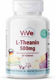 Vive Supplements L-Theanin 500 mg Tabletten vegan ohne Zusatzstoffe 60 Stück – Bild 1 von 1