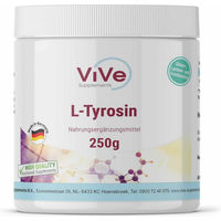 Produktbild von Vive Supplements L-Tyrosin Pulver mit Vitamin B6 vegan und ohne Zusatzstoffe 250g