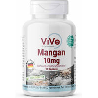 Produktbild von Vive Supplements Mangan 10mg Kapseln vegan ohne Zusatzstoffe 90 Stück