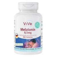Produktbild von ViVe Supplements Melatonin 0,5 mg Tabletten 365 Stück ohne Zusatzstoffe