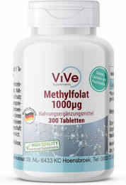 Vive Supplements Methylfolat 1000µg Folsäure Tabletten 300 Stück – Bild 1 von 1