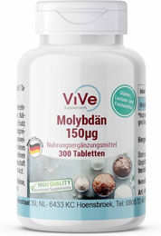 Vive Supplements Molybdän 150µg Tabletten vegan ohne Zusatzstoffe 300 Stück – Bild 1 von 1