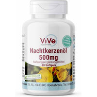 Produktbild von Vive Supplements Nachtkerzenöl 1000 mg Kapseln ohne Zusatzstoffe 60 Stück