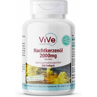 Produktbild von Vive Supplements Nachtkerzenöl 2000mg Kapseln 240 Stück glutenfrei laktosefrei ohne Zusatzstoffe