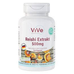 ViVe Supplements Reishi Extrakt Ganoderma lucidum 500 mg Kapseln vegan ohne Zusatzstoffe 120 Stück – Bild 1 von 1