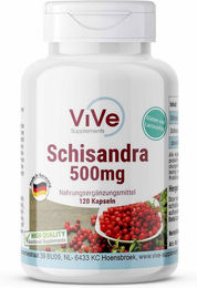 Vive Supplements Schisandra 500mg Kapseln vegan ohne Zusatzstoffe 120 Stück – Bild 1 von 1