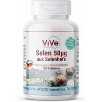 Produktbild von Vive Supplements Selen 50 µg aus Selenhefe Tabletten vegan ohne Zusatzstoffe 100 Stück