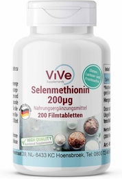 Vive Supplements Selenmethionin 200 µg Tabletten 200 Stück glutenfrei laktosefrei ohne Zusatzstoffe – Bild 1 von 1