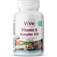 Produktbild von Vive Supplements Vitamin B Komplex Kapseln vegan ohne Zusatzstoffe 180 Stück