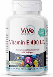 Vive Supplements Vitamin E 400 I.E. Kapseln ohne Zusatzstoffe 200 Stück – Bild 1 von 1