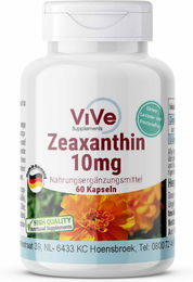 Vive Supplements Zeaxanthin 10mg Kapseln vegan ohne Zusatzstoffe 60 Stück – Bild 1 von 1
