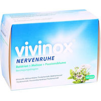 Produktbild von Vivinox Nervenruhe Beruhigungsdragees mit Baldrian, Melisse und Passionsblume, laktosefrei, pflanzlicher Ursprung, 100 Stück