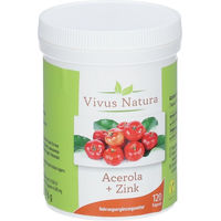 Produktbild von Vivus Natura Acerola und Zink Kapseln mit natürlichem Vitamin C