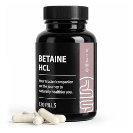Vizmo Betain HCL 650mg Kapseln 120 Stück vegan vegetarisch glutenfrei – Bild 1 von 6