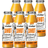 Produktbild von Voelkel Bio Shot Ingwer & Kurkuma mit Extrakt ohne Zusatzstoffe 6x0,28L