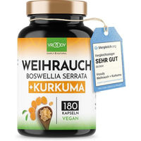 Produktbild von VROODY Weihrauch-Kurkuma-Komplex Kapseln vegan 180 Stück