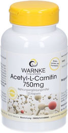 Warnke Acetyl-L-Carnitin 750 mg Kapseln vegan ohne Zusatzstoffe 120 Stück – Bild 1 von 1