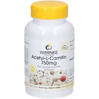 Produktbild von Warnke Acetyl-L-Carnitin 750 mg Kapseln vegan ohne Zusatzstoffe 120 Stück
