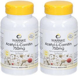 Warnke Acetyl-L-Carnitin 750 mg Kapseln vegan ohne Zusatzstoffe 120 Stück – Bild 1 von 1