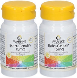 WARNKE Beta Carotin 15 mg Vitamin A Kapseln für Erwachsene 200 Stück – Bild 1 von 1