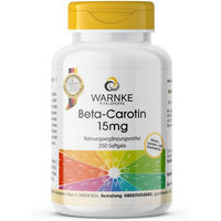 Produktbild von Warnke Beta-Carotin mit Vitamin A 15 mg Kapseln 250 Stück glutenfrei laktosefrei ohne Zusatzstoffe