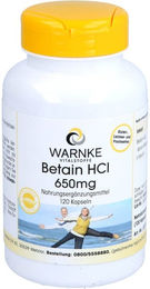 Warnke Betain-HCl 650 mg Kapseln vegan ohne Zusatzstoffe 120 Stück – Bild 1 von 1