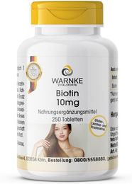 Warnke Biotin 10mg Tabletten vegan glutenfrei laktosefrei 250 Stück – Bild 1 von 1