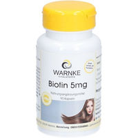 Produktbild von Warnke Biotin 5 mg Kapseln 90 Stück vegan glutenfrei laktosefrei ohne Gelatine für Erwachsene