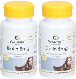 Warnke Biotin 5mg Kapseln 180 Stück vegan glutenfrei laktosefrei ohne Gelatine für Erwachsene – Bild 1 von 1