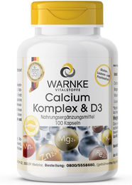 Warnke Calcium Komplex & D3 Kapseln für Kinder ohne Zusatzstoffe 100 Stück – Bild 1 von 1