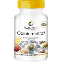 Produktbild von Warnke Calciumcitrat Tabletten vegan ohne Zusatzstoffe 90 Stück