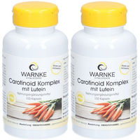 Produktbild von WARNKE Carotinoid Komplex Kapseln mit Vitamin A vegan laktosefrei und glutenfrei für Erwachsene