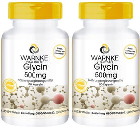 WARNKE Glycin 500 mg Kapseln vegan laktosefrei und glutenfrei 180 Stück – Bild 1 von 1