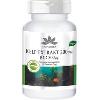 Produktbild von Warnke Kelp Braunalge Tabletten mit 300 µg Jod vegan ohne Zusatzstoffe für Kinder 120 Stück