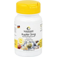 Produktbild von WARNKE Kupfer 2 mg aus Kupfergluconat Tabletten 100 Stück